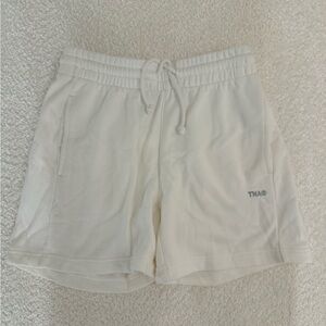 TNA White Drawstring Shorts